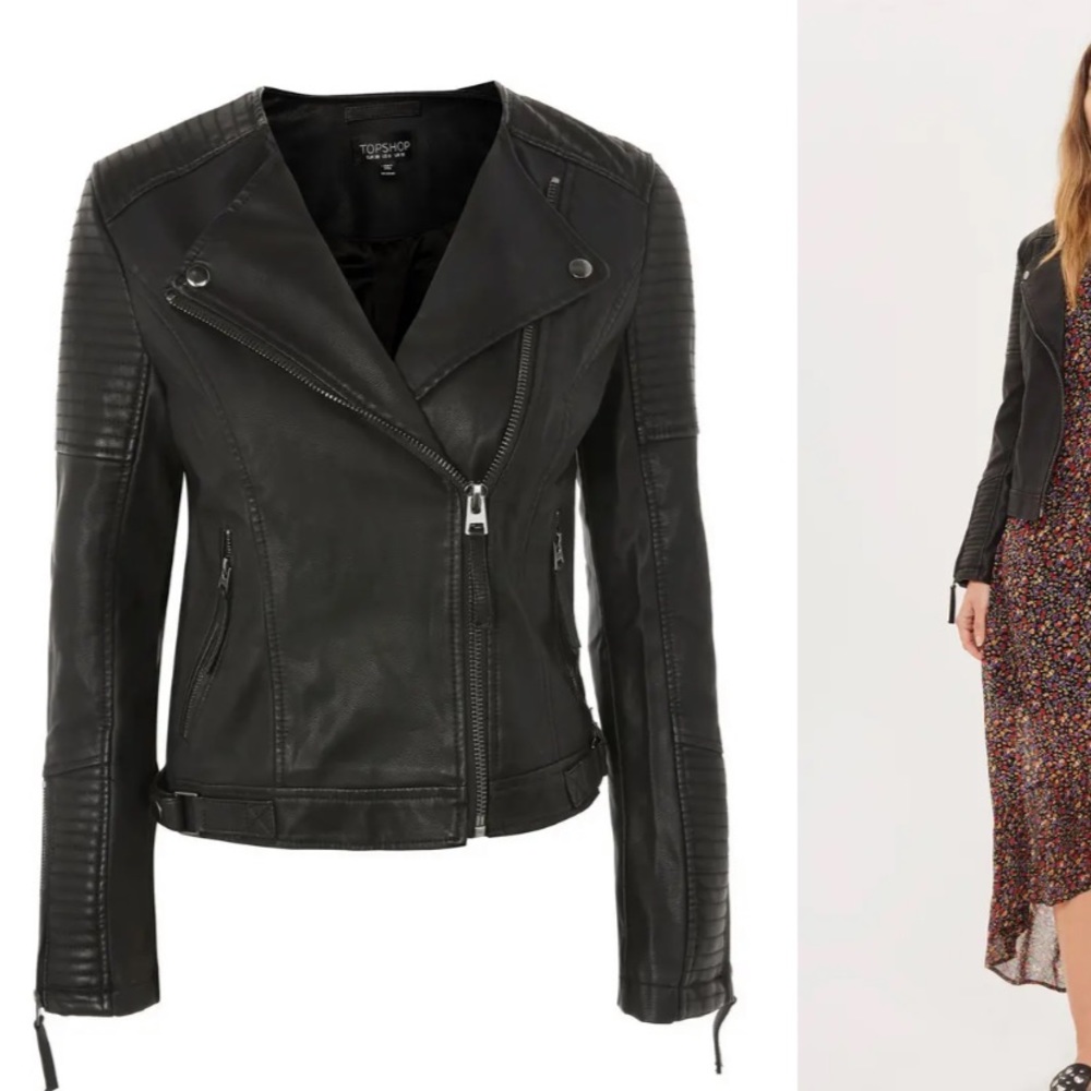 Topshop Luna faux leather jacket